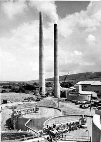 00187-twin-stacks-cement-works - Cement Works