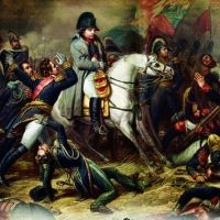 napoleon bonaparte on horse in battle