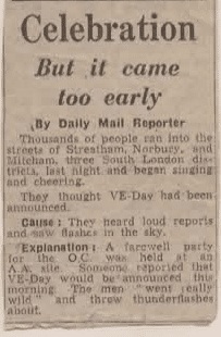 Daily Mail 7 May 1945
